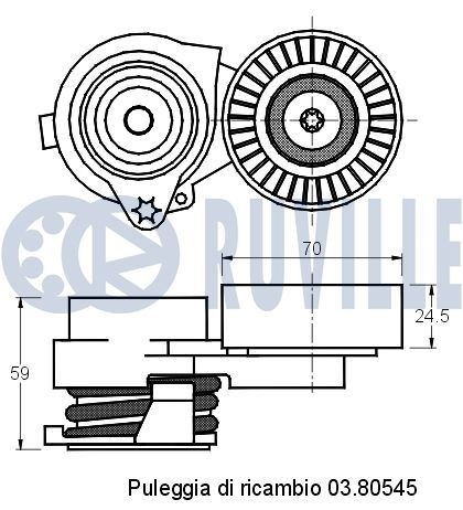 RUVILLE 5597750 Rollenset, distributieriem 308 2.0 Bioflex 151 PK Benzine/Ethanol 2016