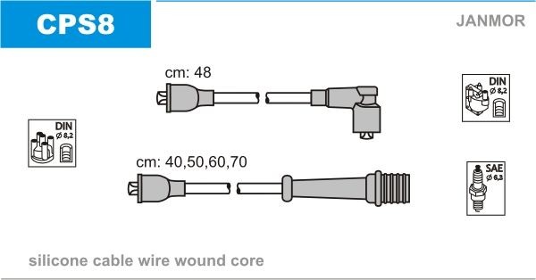 JANMOR Ignition Cable Kit Article number: CPS8 cheaply
