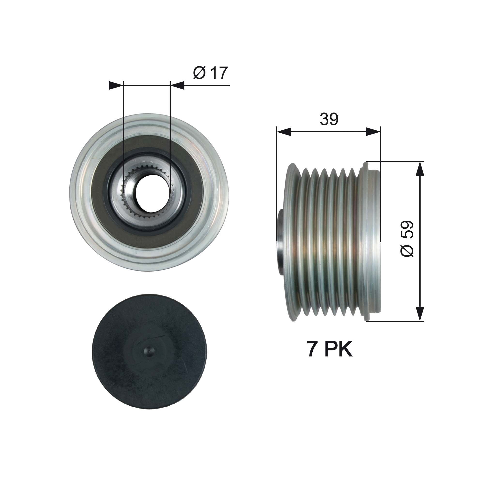 GATES Alternator Freewheel Clutch Article number: OAP7189 cheaply
