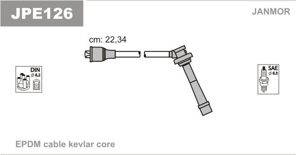 JANMOR Ignition Cable Kit Article number: JPE126 cheaply
