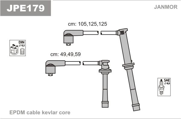 JANMOR Ignition Cable Kit Article number: JPE179 cheaply