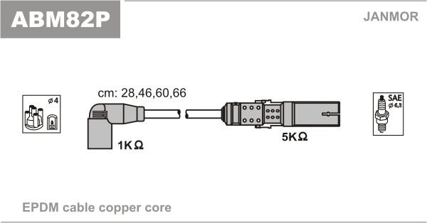 JANMOR Ignition Cable Kit Article number: ABM82P cheaply