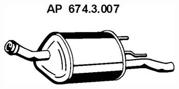 EBERSPÄCHER Rear silencer Article number: 674.3.007 cheaply