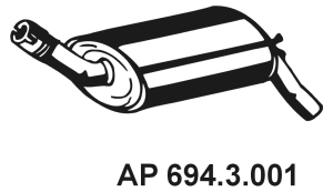 EBERSPÄCHER Rear silencer Article number: 694.3.001 cheaply
