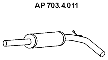 EBERSPÄCHER Middle silencer Article number: 703.4.011 cheaply
