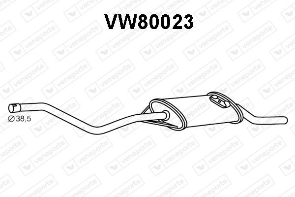 VENEPORTE Rear silencer Article number: VW80023 cheaply