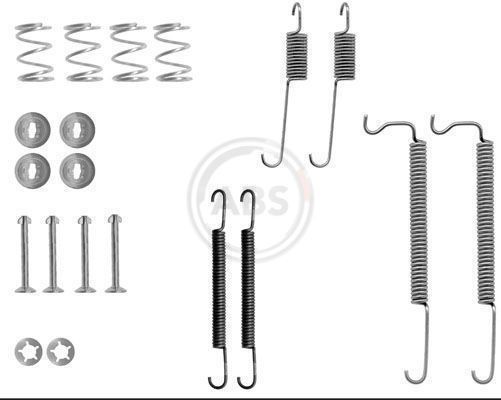 A.B.S. 0628Q Accessory Kit, brake shoes CORSA 1.2 i (F08, M08, F68, M68) 45 PS Petrol 1993