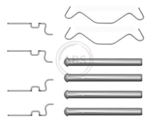 A.B.S. 1683Q Accessory Kit, disc brake pads YARIS 1.4 D-4D (NLP20_, NLP22_) 75 PS Diesel 2005