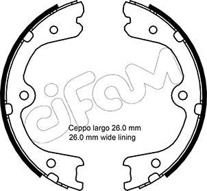 CIFAM Handbrake shoes Article number: 153-298 cheaply
