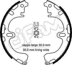 CIFAM Brake Shoe Set Article number: 153-433 cheaply