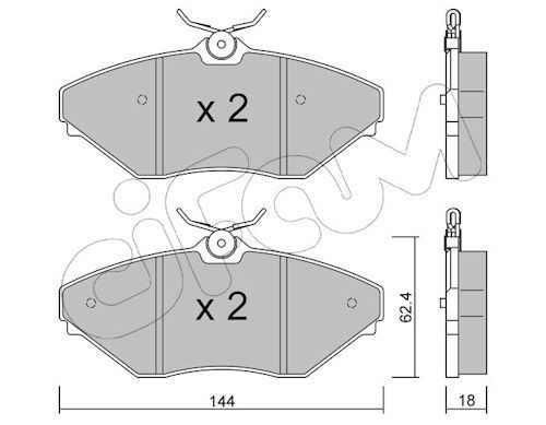 CIFAM Brake pad set Article number: 822-887-0 cheaply