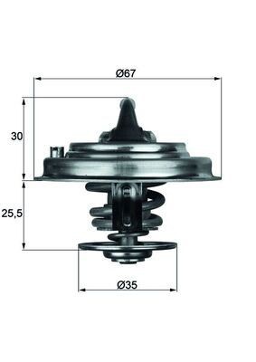 MAHLE ORIGINAL Thermostat Article number: TX 30 71D cheaply