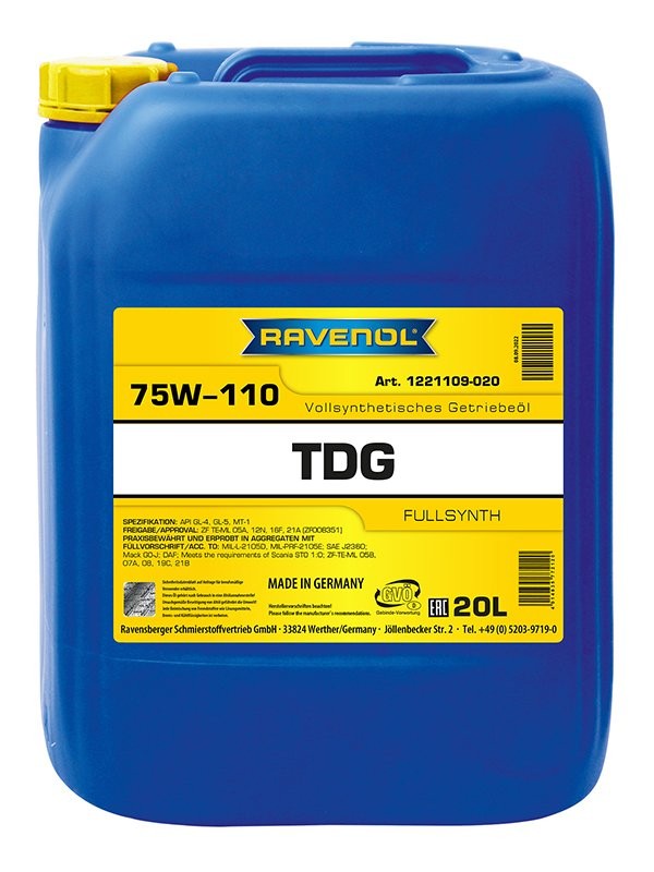 RAVENOL Gearolie TDG Varenummer: 1221109-020-01-999 billige