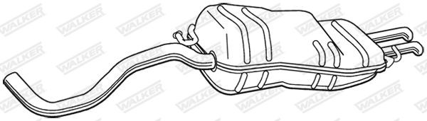 WALKER Rear silencer Article number: 21977 cheaply