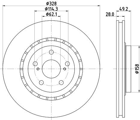 MINTEX Brake disc Article number: MDC2629 cheaply