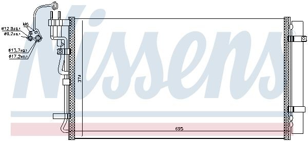 NISSENS Kondensator, klimaanlæg Varenummer: 940718 billige