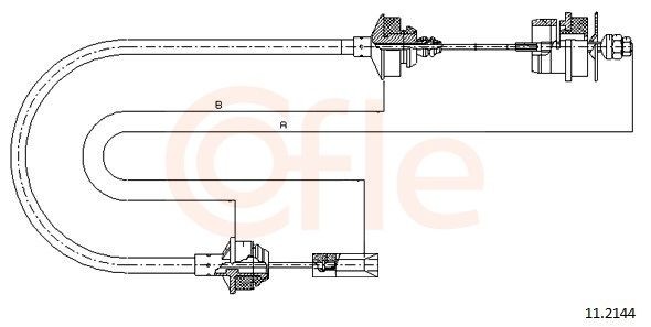 COFLE Clutch Cable Article number: 11.2144 cheaply
