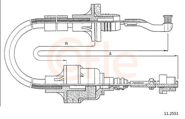COFLE Clutch Cable Article number: 11.2551 cheaply