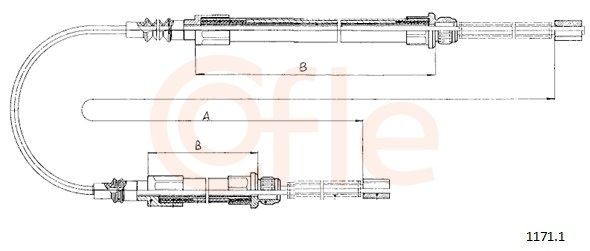 COFLE Hand brake cable Article number: 1171.1 cheaply