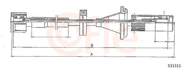 COFLE Speedometer cable Article number: S31311 cheaply