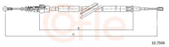 COFLE Hand brake cable Article number: 10.7506 cheaply
