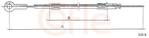 COFLE Throttle cable Article number: 123.6 cheaply