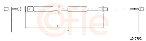 COFLE Hand brake cable Article number: 10.6792 cheaply