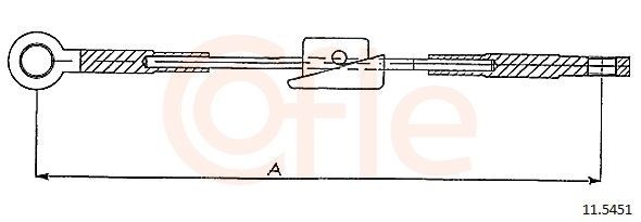 COFLE Hand brake cable Article number: 11.5451 cheaply