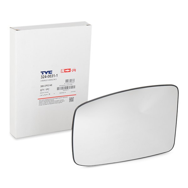 TYC Mirror Glass, outside mirror Article number: 324-0031-1 cheaply