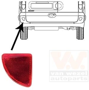 VAN WEZEL 4310939 Reflex Reflector KANGOO 1.4 75 PS Petrol