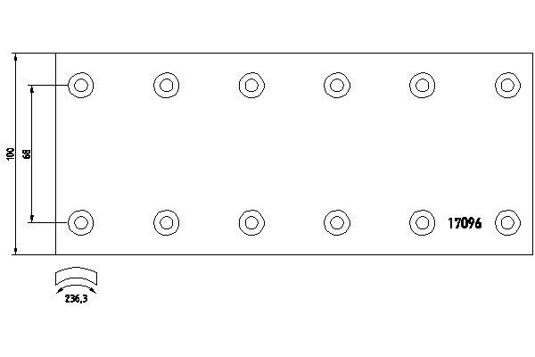 TEXTAR Brake Lining Kit, drum brake Article number: 1709601 cheaply