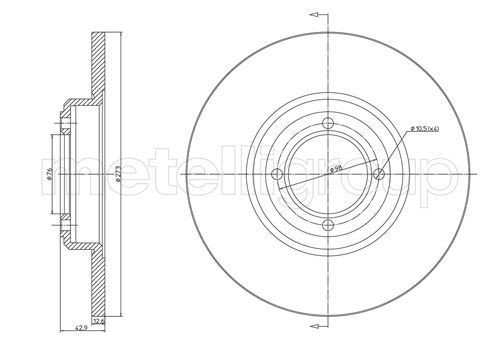 METELLI Brake disc Article number: 23-0025 cheaply