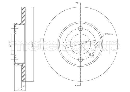 METELLI Brake disc Article number: 23-0053 cheaply