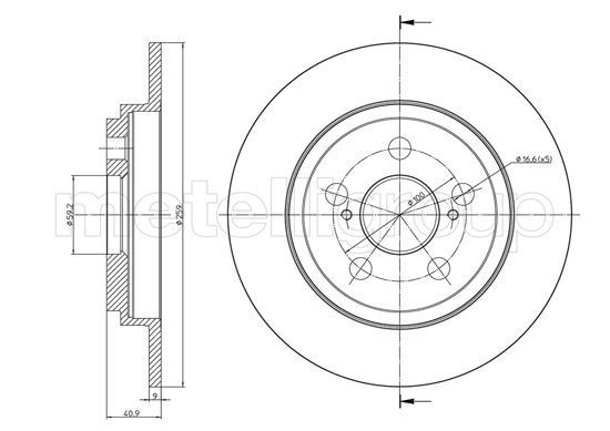 METELLI Brake disc Article number: 23-1309C cheaply