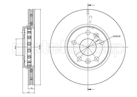 METELLI Brake disc Article number: 23-1341C cheaply