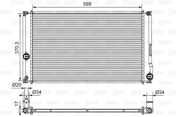 VALEO Engine radiator Article number: 701657 cheaply
