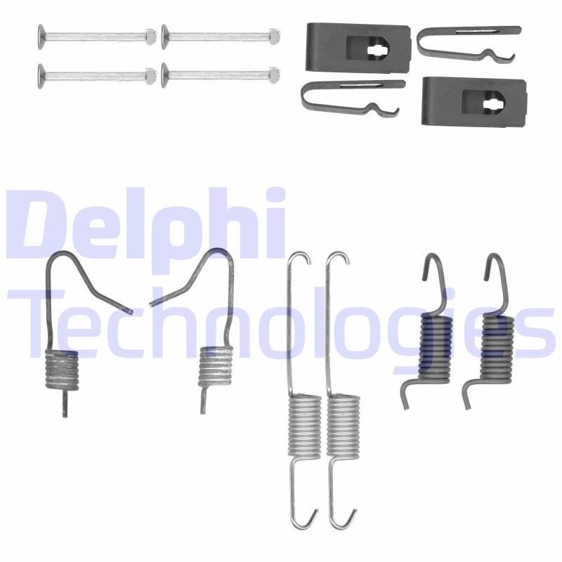 DELPHI LY1402 Комплект принадлежности, челюсти за ръчна спирачка AVENSIS 2.0 VVT-i (AZT250_) 155 K.C. бензин 2008