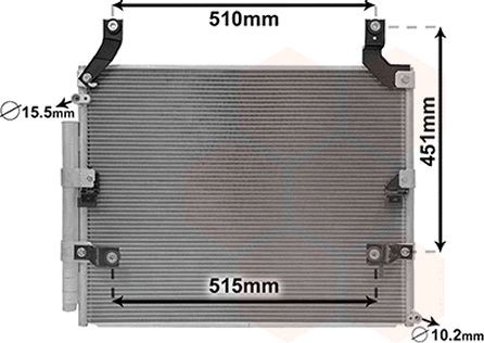 VAN WEZEL Air conditioning condenser Article number: 53005697 cheaply