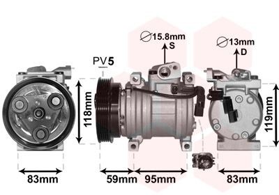 VAN WEZEL Air conditioning compressor Article number: 8300K200 cheaply