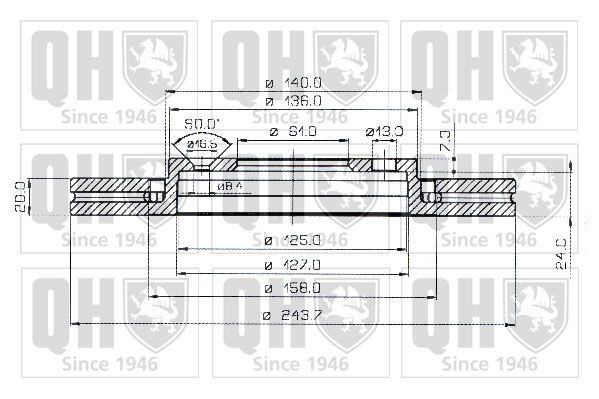 QUINTON HAZELL Brake disc Article number: BDC3553 cheaply