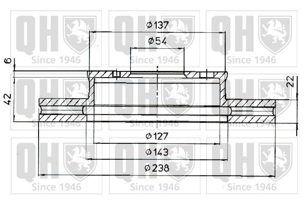 QUINTON HAZELL Brake disc Article number: BDC3835 cheaply