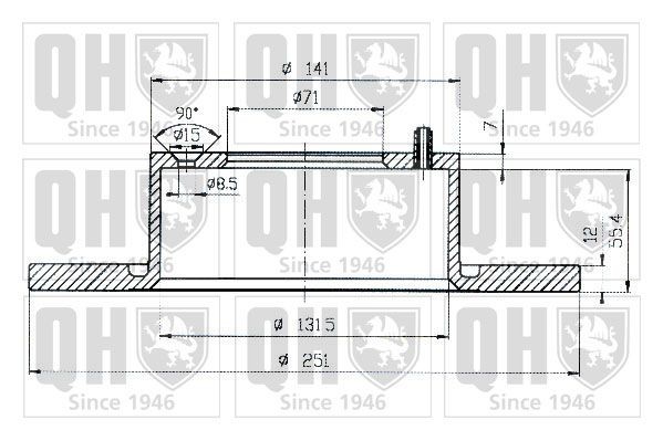 QUINTON HAZELL Brake disc Article number: BDC4530 cheaply