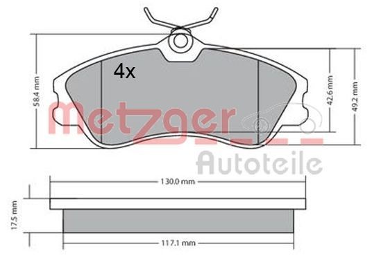 METZGER Piduriklotsid Artikli number: 1170377 soodsalt