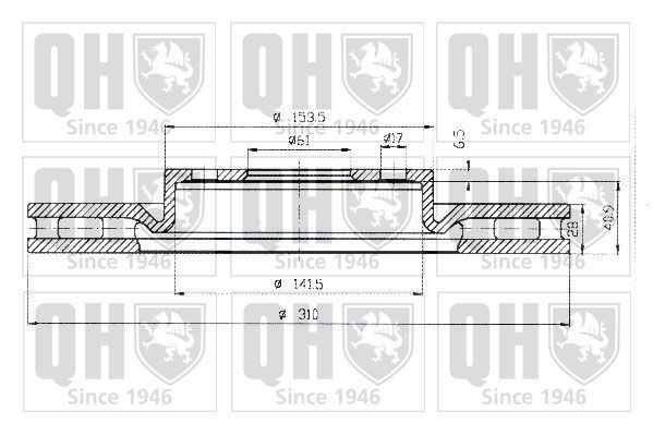 QUINTON HAZELL Brake disc Article number: BDC5158 cheaply