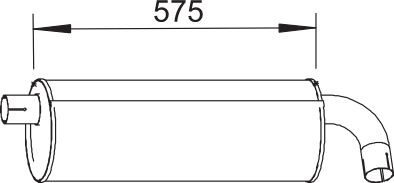 DINEX Middle- / End Silencer Article number: 64384 cheaply