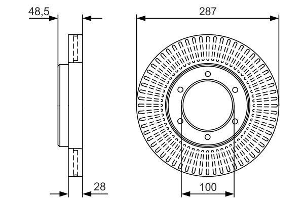 BOSCH Brake disc Article number: 0 986 479 U90 cheaply