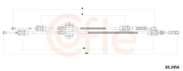COFLE 10.2456 Cable, manual transmission FOCUS RS 2.0 215 PS Petrol 2007