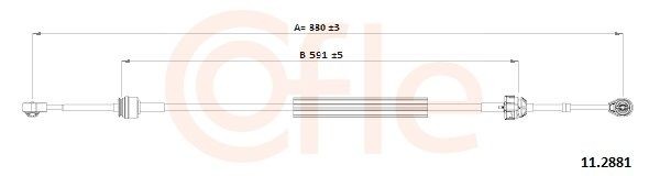 COFLE Kabel, manuel gearkasse Varenummer: 11.2881 billige