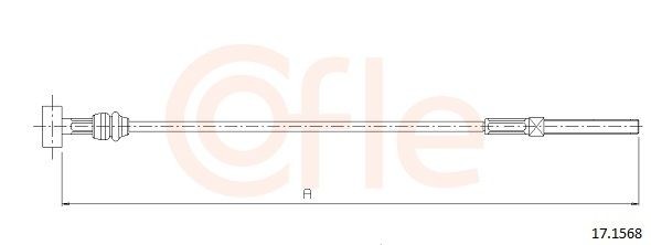 COFLE Câble de frein à main UGS: 17.1568 à peu de frais