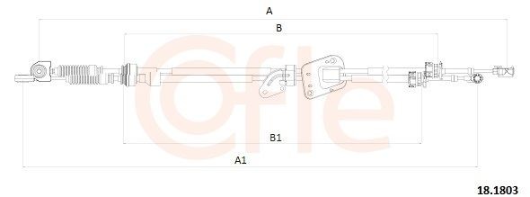 COFLE 18.1803 Въжен механизъм, ръчна трансмисия COROLLA 1.6 VVT-i (ZZE121_) 110 K.C. бензин 2008